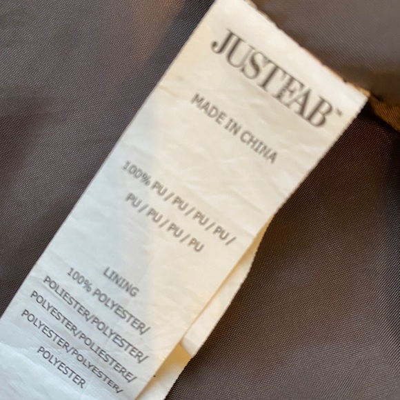 JustFab faux leather taupe jacket - Picture 6 of 8